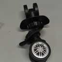 Luggage Wheels Replacement Kit, Suitcase Wheels Replacement with Screws, 360 Rotation Spinner Wheel, Mute Double Row Swivel Wheel for Luggage Suitcase Trolley (Black, 2PCS)