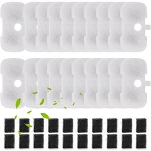 SORON 20 Packs Filter Replacement Compatible with PETLIBRO Cat Water Fountain PLWF005/PLWF105/PLWF115/PLWF106/PLWF116/PLWF305, Upgrade Replacement Filters Fit Pet libro Water Fountain, Easy to Install (Rectangle-20 pcs)