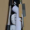 TUYU Electric Spin Scrubber, Full-Body IPX7 Waterproof Bathroom Scrubber with Power LCD Display, Adjustable Extension Handle, Cordless Shower Cleaner Brush for Bathtub Kitchen Wall Cleaning (Black)