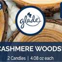 Glade 1-Wick Scented Candle Jar, Cashmere Woods, Air Freshener Infused with Essential Oils, 4.08 Oz, 2 Count