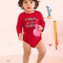 BesserBay 100% Cotton Infant Love Long Sleeve Bodysuit Mommy Is My Valentine Red Onesie 0-3 Months
