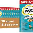 Temptations Jumbo Stuff Crunchy and Soft Cat Treats, Tempting Tuna Flavor, 5.3 oz. Pouch (Pack of 10), BB 11/2025