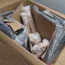 Sweetcrispy Dining Chairs Set of 4, Upholstered Kitchen Room Dining Chair, PU Leather Mid Century Modern Chairs with Wood Legs for Home Kitchen, Black