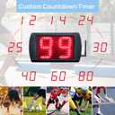 Shot Clock Basketball Timer,12/24/25/30/35/40/60 Seconds Countdown Timer, Portable Shot Clock with Buzzer for All Sports