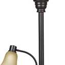 Catalina Lighting 18223-002 Transitional Uplight Floor Lamp with Reading Light, Standing Lamp, Living Room Light, LED Bulb NOT Included,71", Dark Bronze