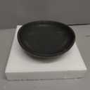 Creative Co-Op Stoneware Bowl with Handle and Base, Black Reactive Glaze (8.0" Round x 3.75" Tall)