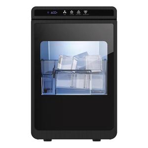 Clear Ice Cube Maker Countertop, Makes 3 Large 1.6" Cubes in 25min, 26 lbs/24H Crystal Clear Ice, Adjustable Thickness, Self-Cleaning, 24H Timer for Whiskey, Cocktails & Home Bar