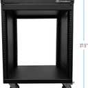 AxcessAbles 12U AV Equipment Rack | 19-Inch Steel Open Frame Home Studio Rack with 3 Caster Wheels | Universal Case for Studio, Server, Network Gear | 550lb Capacity | Screws, Spacer, Tool Included