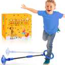 Ankle Skip Ball for Kids - Foldable Flash Wheel Skip Ball, Outside Game Toys for Kids & Adults, Gift for Boys & Girls Age 5 6 7 8 9 10 Years Old, Blue