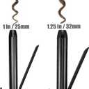 Lanvier 1 Inch Extra Long Hair Curling Iron with Ceramic Tourmaline Barrel, Professional Hair Curler up to 450F with Dual Voltage for Worldwild Use, Hair Waving Style Tool for Girls & Women, Black