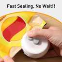 3 x Mini Chip Sealer Portable Snack Bag Sealer Type-C Rechargeable Sealing and Cutting 2 in 1, White