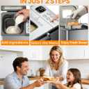 OSIPOTO Bread Maker, 2LB Stainless Steel Bread Machine, 17-in-1 Automatic Settings, Non-Stick Pan, Beginner-Friendly Controls, Easy to Clean, Low Noise, High Success Rate for Homemade Bread
