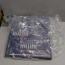 LED Electric Blue Hanukkah Menorah with Special Effects - Battery/USB Powered, Star of David, 4 Lighting/Blinking Modes, Large LED Bulbs, Chanukah Traditional Electric Menorahs - White