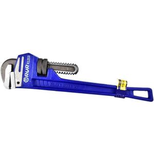 8-Inch Mini Pipe Wrench - Quick-Adjust, Soft Grip Handle - Straight Jaw Plumbing Tool for Pipe, Household Use, Vehicle Repai (Blue)