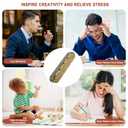 EDC Fidget Slider Metal Fidget Toys Adults for Anxiety and Stress Relief ADHD and Autism Magnetic Cool Office Gadgets Clicker Toys (Golden)