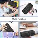 Video Game Controller Black Background Pencil Case Bag Pen Holder Pouch School Office Marker Desk Organizer Stationery Storage For Kids, Students