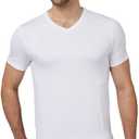 32 Degrees Men's Cool Classic Vneck T-Shirt | Anti-Odor | 4-Way Stretch | Moisture Wicking (Large)