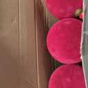 15 Pcs Velvet Christmas Balls Bulk Flocked Christmas Tree Ball Ornaments Plastic Xmas Decorative Hanging Ornaments (Burgundy)