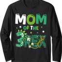Mom of the Three Rex Birthday Dinosaur Family Matching Long Sleeve T-Shirt