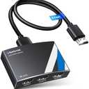 NEWCARE 4K HDMI Splitter 1 in 3 Out [with 4 FT Hdmi Cable and Power Adapter]-Not Support Extended Display, Aluminum Alloy 1×3 HDMI Splitter Support 4Kx2K,1080P,3D, DTS/Doby-TrueHD for Xbox PS5/4 Roku
