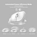 Ergonomic Wireless Mouse 2025 New Updated Smaller with USB-A Receiver for PC Computer, Laptop and Desktop, Ergo Mouse Vertical with Silent Clicks Long Battery Life, Up to 1600 DPI, White