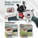 Foam Gun Revolver 2 in 1 Shotgun with 4X Scope Soft Foam Blaster Gift for Christmas Birthday with 60 Bullets 15 Shells Soft Bullet Revolver Soft Dart Pistol for Age 14+ (Brown), 19.7 inches x 1.6 inches x 7.9 inches