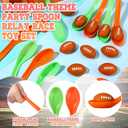 12 Pack Football Spoon Race Game Set Mini Foam Sports Ball Indoor Outdoor Sports Activity Stress Relief Balls School Carnival Prize Toys for Girls Boys Adults Birthday Party Game