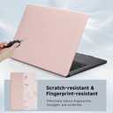 Funut for MacBook Air 13 Inch Case 2021 2020 2019 2018 Release M1 A2337 A2179 A1932 Touch ID, MacBook Air M1 Cover Crocodile Leather Laptop Hard Shell & Keyboard Cover for Mac Air 13 Inch, Pink