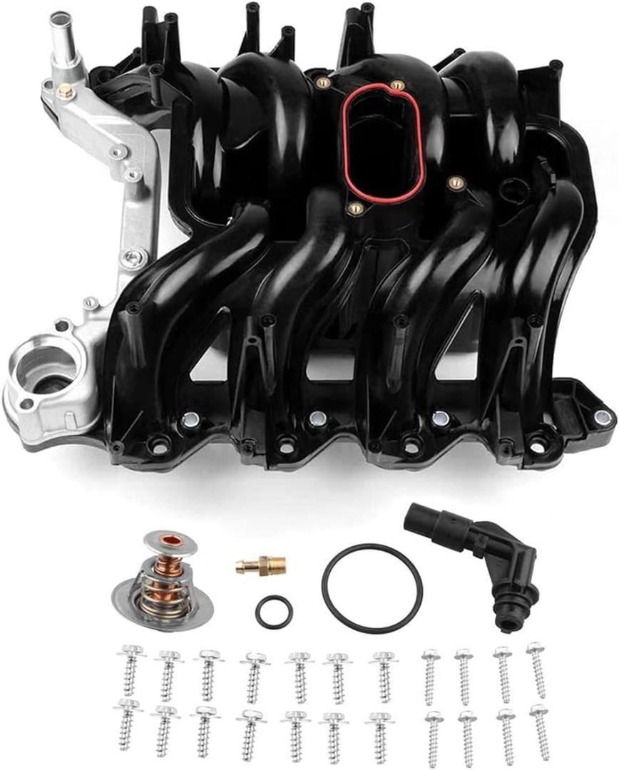 615-188 Upper Intake Manifold with Gasket Kit Fits for Ford E-150 E-250 2003-2014 E350 Super Duty 00-16 E450 Super Duty 03-16 Excursion 00-05 Expedition 00-04 F150 F250 F350 00-04 V8 5.4L 2L1Z-9424-AA