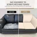 2 x Leather Repair Patch Self-Adhesive Cuttable Vinyl Leather Repair Tape Kit for Couches Sofa Car Seat Furniture Cabinets Chair (3.9x78.7 inch, Beige)