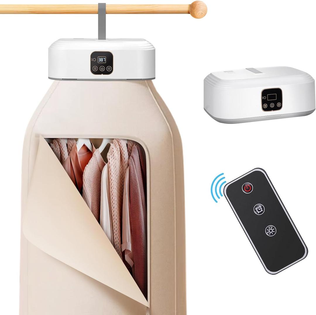 Portable Clothes DryerMini Laundry Dryers with Remote Control, Small Compact Foldable Electric Drying Machine with Dry Bag for Travel,RV, Home,Apartment, Standard Model