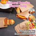 1000 Pcs Paper Sandwich Bags Bulk 5 x 7 Inch Mini Flat Paper Bags Brown Lunch Bag Treat Silverware Envelope Merchandise Bag for Cookies Desserts Snacks Sandwiches Chocolate Candy Popcorn Doughnut