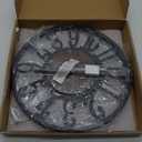 Large Wall Clock for Living Room Decor, 14 Inch Non Ticking Silent, Battery Operated Modern Vintage Oversized Wall Clock for Bedroom Kitchen (Dark Brown - Arabic Numbers)