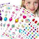 NOOEPC Gem Stickers for Grafting-Self Adhesive Face Gems Rhinestones Jewel, Kids Princess Stickers, Sparkling Acrylic DIY Decoration, Kids Reward, Craft Supplies Stick on Rhinestones