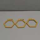 PATIKIL 3 Pieces 4.1" x 3.7" Hexagonal Embroidery Hoops, Adjustable Cross Stitch Hoops Ring ABS Plastic Embroidery Frame Punch Needle Hoop for Sewing, Needlework, DIY Craft, Khaki