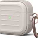 elago Armor Case Compatible with AirPods 3 Case Cover - Karabiner Included, Supports Wireless Charging, Shock Resistant, Easily Cleaned, Full Protection (Stone)