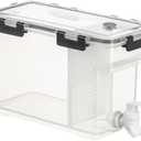 Cold Water Dispenser with Anti-blockage Faucet and Divider PP Material Juice Storage Container for Home Party and Drink Bar Use