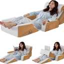 Yojoker 9PCS Orthopedic Bed Wedge Pillow Set for Sleeping, Back and Leg Pain Relief, Post Surgery Foam Pillow for Body, Triangle Adjustable Support Pillow - Acid Reflux Sleeping Pillows Brown