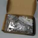 Chibery 6 Pack 1-1/4" Overlay 3D Soft Close Concealed Hinge for Face Frame Door, Satin Nickel, Hidden 105 Open Angle Stainless Steel Hinge for Kitchen Cabinet Door