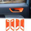 Aunginsy Car Inner Door Handle Bowl Cover Trim Compatible with Ford Maverick 2022-2025 Car Front Rear Side Door Handle Bowl Frame Panel Trim Covers Decoration Stickers Protector Interior Accessories (Orange)