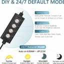 hygger Clip On 24/ 7 Lighting Aquarium LED Light, Sunrise-Daylight-Moonlight and DIY Mode, Adjustable Timer/ Brightness Fish Tank Light with 7 Colors for Planted Tank (14W for 12~20in Tank)