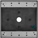 ENERLITES Weatherproof Outlet Box with Three 1/2-in Threaded Outlets, Outdoor Electrical Box, 3 Holes 0.50 Each, 2-Gang, 4.53 Height x 4.53 Length x 2.16 Depth, EN2350,Grey