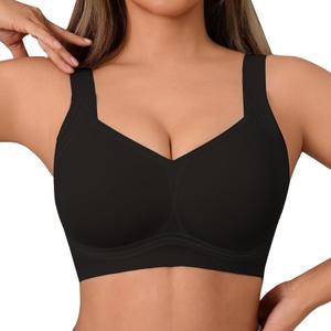 Womens Wireless Jelly Bra Supportive Wireless Push Up Bra Full Coverage T-Shirt Bra
