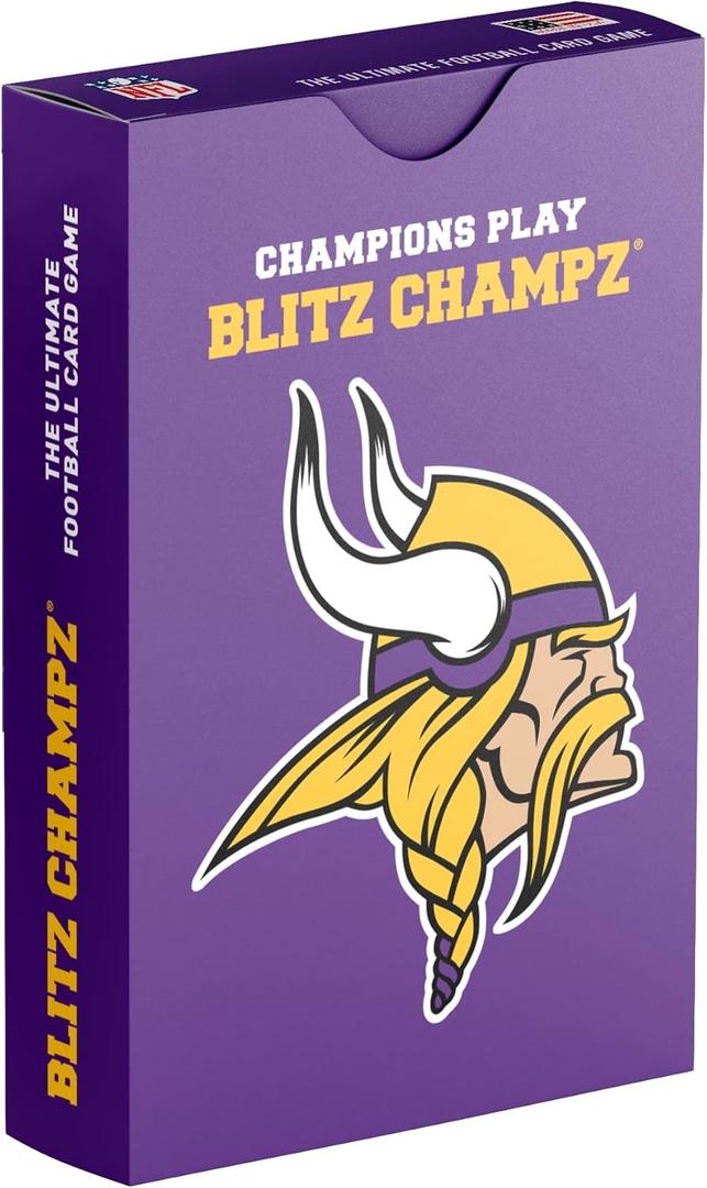 Blitz Champz Minnesota Vikings Card Game | NFL Gifts for Vikings Fans | Fun Family Party Game for Boys, Girls, Kids & Adults