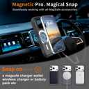 Hualele for iPhone 17 Pro Case Cute for Women, Compatible with MagSafe, Military Grade Dropproof Translucent Matte Back Curly Wave Edge Slim Girly Phone Case 17 Pro Case iPhone, Black