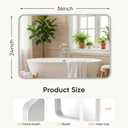 NEWBULIG 24"x36" White Wall Mirror, Bathroom Mirrors for Over Sink, Matte Metal Framed Vanity Mirror with Tempered Glass, Entryway, Living Room, Bedroom