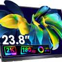 VisionOwl Portable Monitor for Laptop, IPS USB-C HDMI Travel Second Monitor for MacBook Pro Air, PC, PS5, Xbox, Portable Second Screen, Built-in Kickstand, Speakers, VESA Mountable, 23.8 Inch