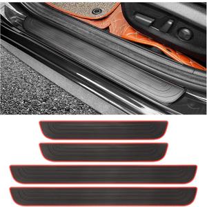4PCS Car Door Sill Protector,Anti-Scratch Rubber Car Door Protector Edge Guards for Door Steps,Universal Waterproof Door Threshold Strips Exterior Accessories for Car Truck SU, 70",