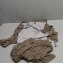 Men's Pajamas Set Sleepwear Pjs Lightweight Long Sleeve Pjs Soft Comfy Sleep Sets with Pockets (Medium, Khaki-Light Gray)