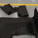 LASFIT Floor Mats for Ram 1500 Crew Cab 2025 2026 with Rear Under-Seat Factory Storage Bucket Seat, All Weather TPE Custom Fit Car Mats Floor Liners 1st & 2nd Row, Black